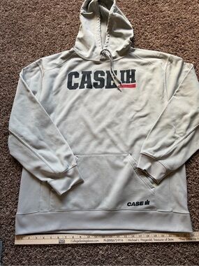 CASE IH Light Beige Logo Hoodie